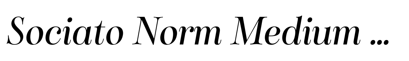 Sociato Norm Medium Italic
